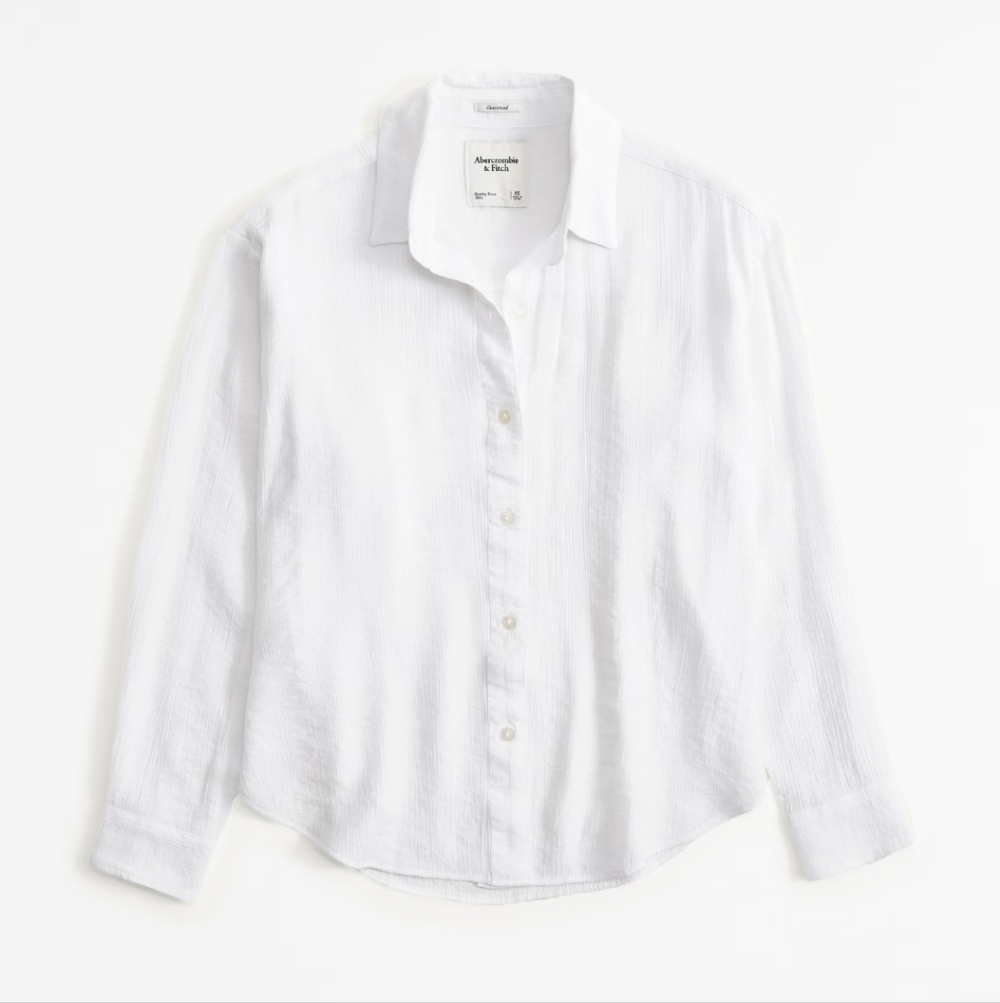 Oversized Crinkle Textured Shirt Small Bestseller